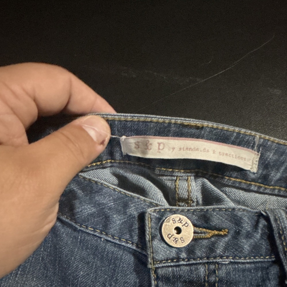 S & P Women's Slim Flared Jeans Blue Medium Wash Stretch 5-Pocket Size 11